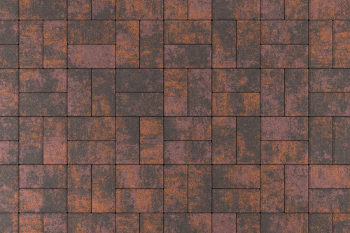Брусчатка Stellard Прямоугольник 80 мм Color mix Браун